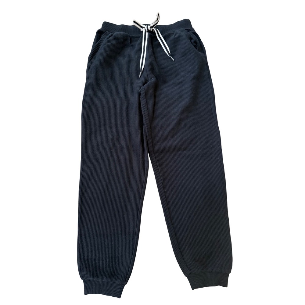Aerie Ribbed Jogger Pants‎ Black Drawstring Waist Size Medium NWT Cozy casual